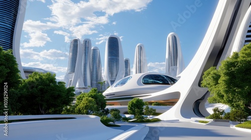 Futuristic Cityscape with Advanced Architecture