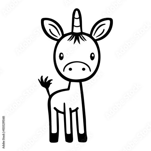 Cute Unicorn Character for Kids’ Designs