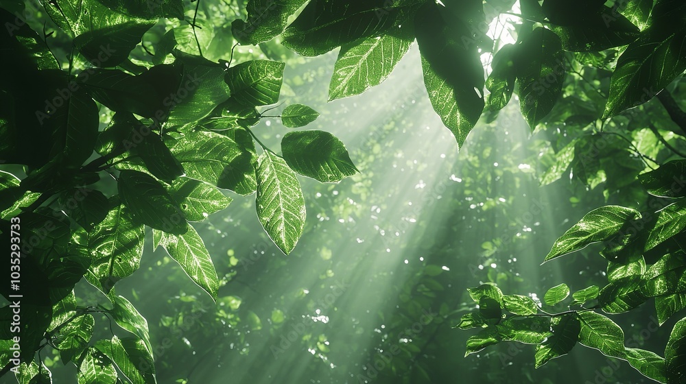 Fototapeta premium Abstract Natural Leaves Shadows Background, Adding Depth And Texture To The Scene, High Quality