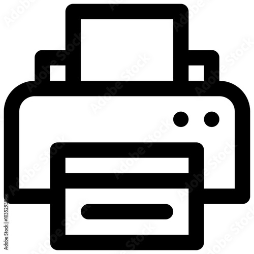 Printer. Editable stroke vector icon.