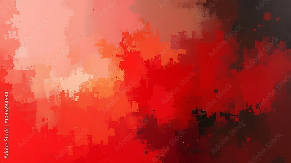 A vibrant abstract background in shades of red, orange, and black, with pixelated brush strokes blending into a textured, fiery atmosphere A vibrant abstract background in shades of red, orange, and black, with pixelated brush strokes blending into a textured, fiery atmosphere
