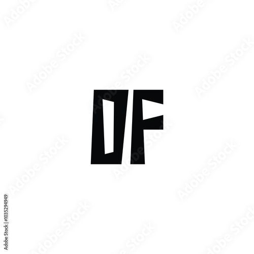 DF monogram logo design letter text name symbol monochrome logotype alphabet character simple logo