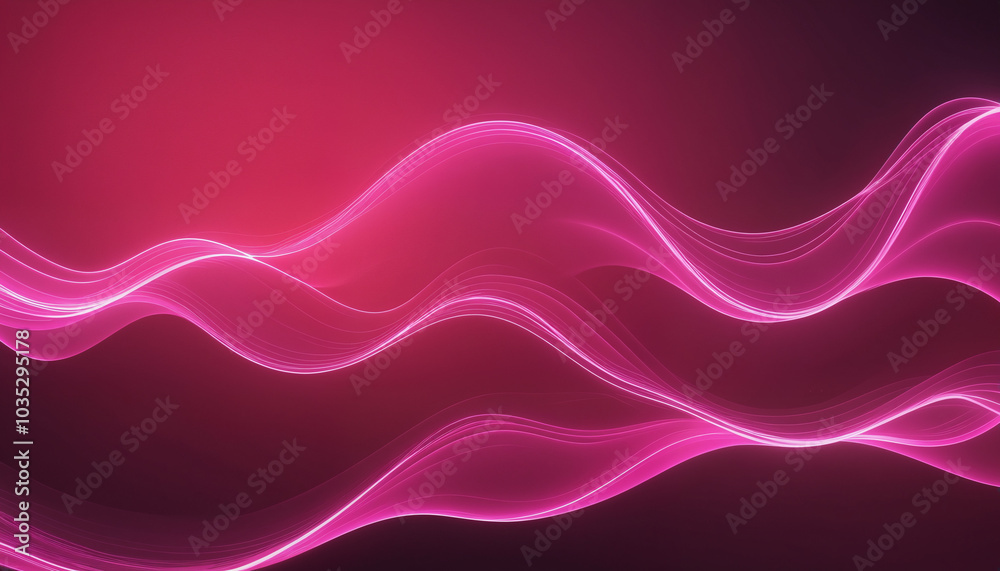 Fototapeta premium Cyberpunk wave landscape | Abstract art | Good for latent space, liminal space | Pink color cyberspace