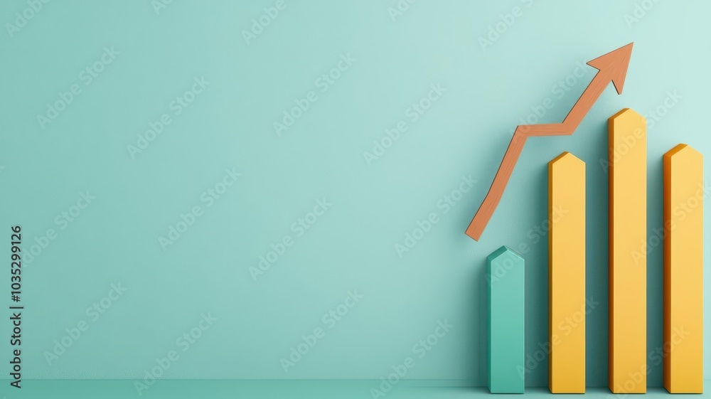 Financial projection graph with a clear growth trend, using icons to represent key investment phases, such as dividends and reinvestment milestones Financial projection graph with a clear growth trend, using icons to represent key investment phases, such as dividends and reinvestment milestones