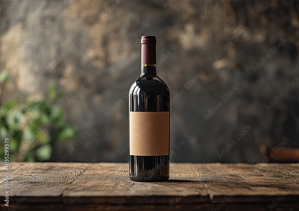 Wine Bottle Mockup, high-end and customizable with realistic high-resolution rendering, ideal for branding, packaging design, and elegant presentations, AI Generative Wine Bottle Mockup, high-end and customizable with realistic high-resolution rendering, ideal for branding, packaging design, and elegant presentations, AI Generative