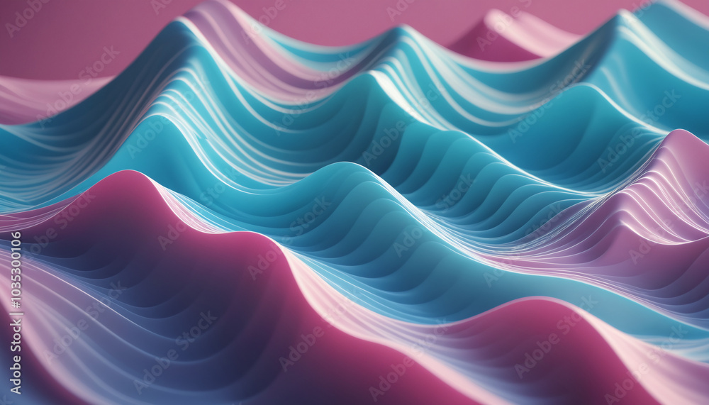 Obraz premium Abstract ice cold landscape | Wavelike art