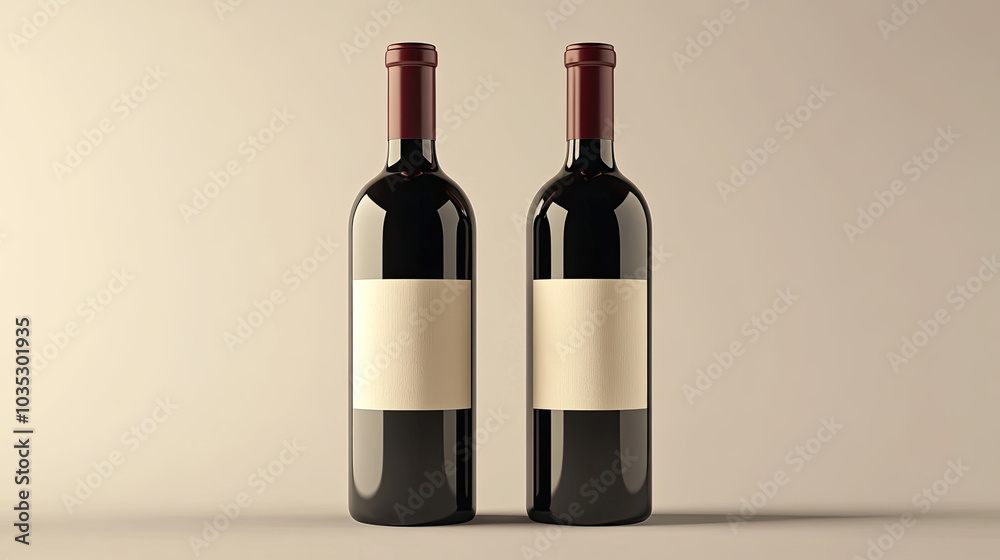Wine Bottle Mockup, high-end and customizable with realistic high-resolution rendering, ideal for branding, packaging design, and elegant presentations, AI Generative Wine Bottle Mockup, high-end and customizable with realistic high-resolution rendering, ideal for branding, packaging design, and elegant presentations, AI Generative
