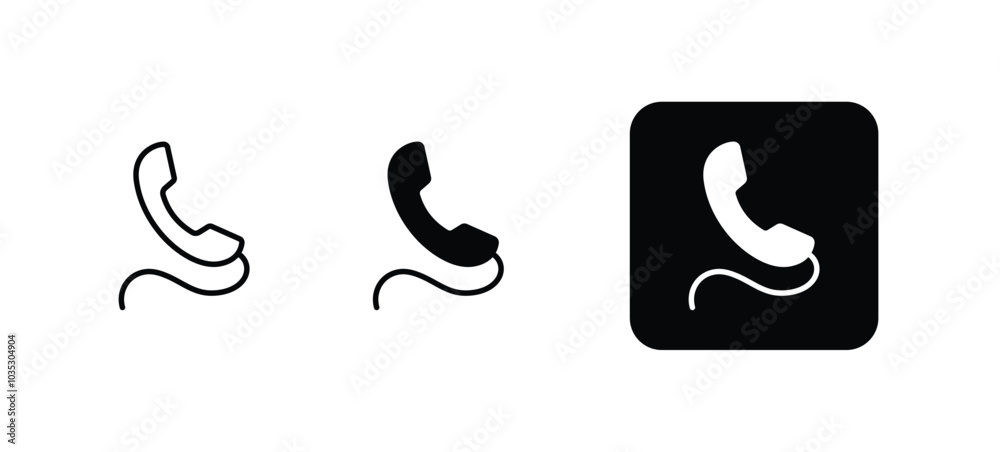 Phone icon set stock illustration Phone icon set stock illustration