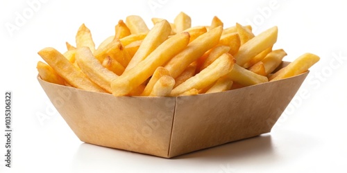 French Fries in Paper Container, Food Photography, Fast Food ,fries, food