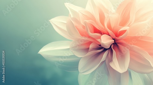 Abstract flower on soft gradient background ideal for creative design projects