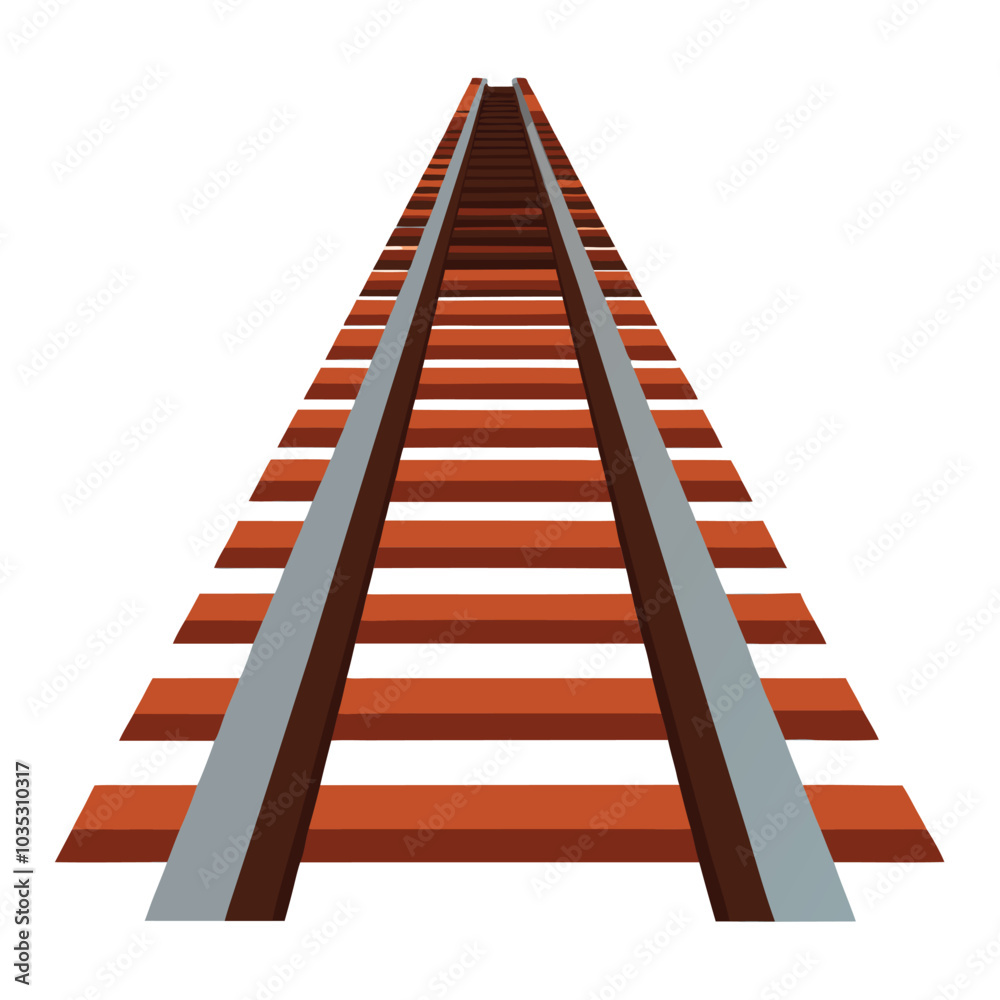 railroad tracks isolated on white railroad tracks isolated on white