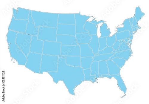 USA Map Outline.