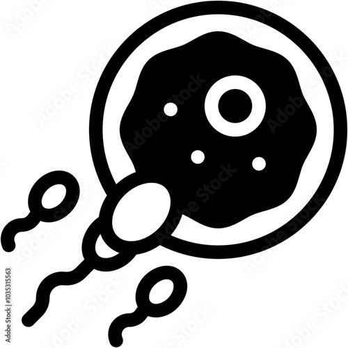 Fertilization, Sperm, Healthcare and Medical, Biology, Reproduction Icon