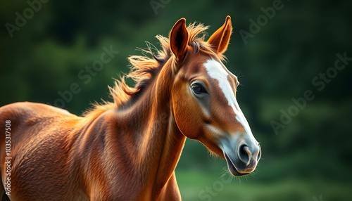 Horse and foal love and care isolated with white highlights, png