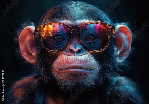 Wallpaper Mural Cool Monkey with Sunglasses Torontodigital.ca