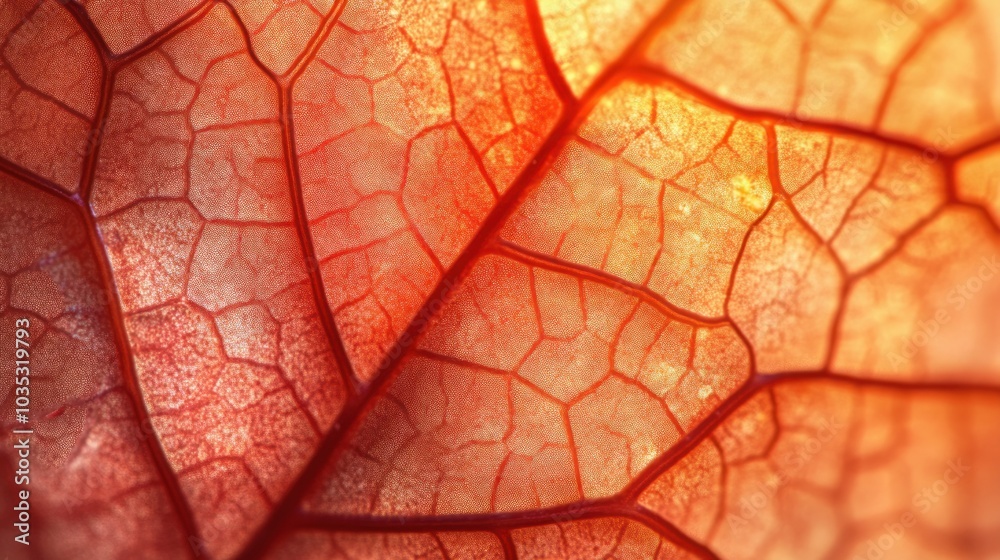 Fototapeta premium Close Up of a Leaf's Veins