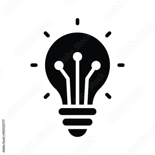 A lightbulb connected to circuits symbolizing AI powered innovation and creativity