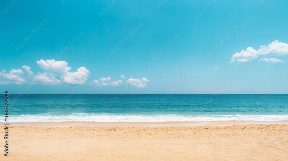 Serene Coastal Escape, tranquil shoreline meets an endless azure sky, inviting relaxation and daydreaming, perfect for vacation inspiration and peaceful retreats. Serene Coastal Escape, tranquil shoreline meets an endless azure sky, inviting relaxation and daydreaming, perfect for vacation inspiration and peaceful retreats.
