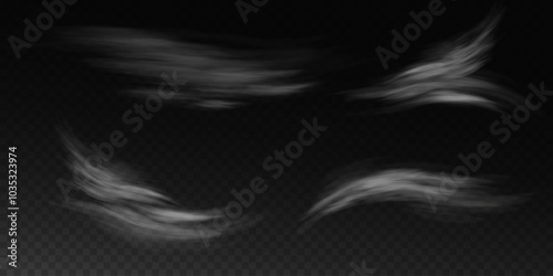 This realistic swirl shape steam smoke set is perfect for creating white smoke waves of hot drinks, coffee, cigarettes, tea or food. The fog flow swirl layout is ideal for adding a touch of atmosphere