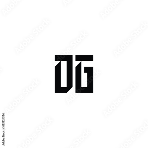 DG monogram logo design letter text name symbol monochrome logotype alphabet character simple logo