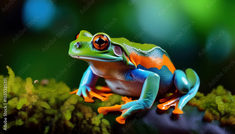 Close-Up of a Frog in its Natural Habitat Close-Up of a Frog in its Natural Habitat