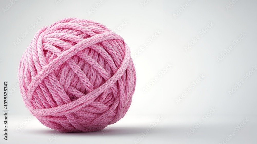 3D render , pink ball of wool with inside there silver knitting needels, a well lit scene, close up 3D render , pink ball of wool with inside there silver knitting needels, a well lit scene, close up