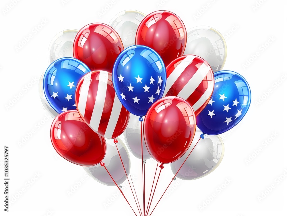 Patriotic Balloons for 4th of July Celebration