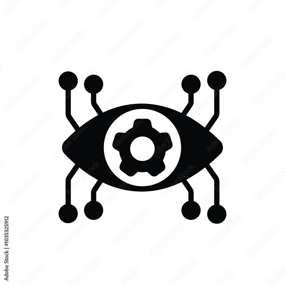 Grab this amazing icon of cybernetics in modern style