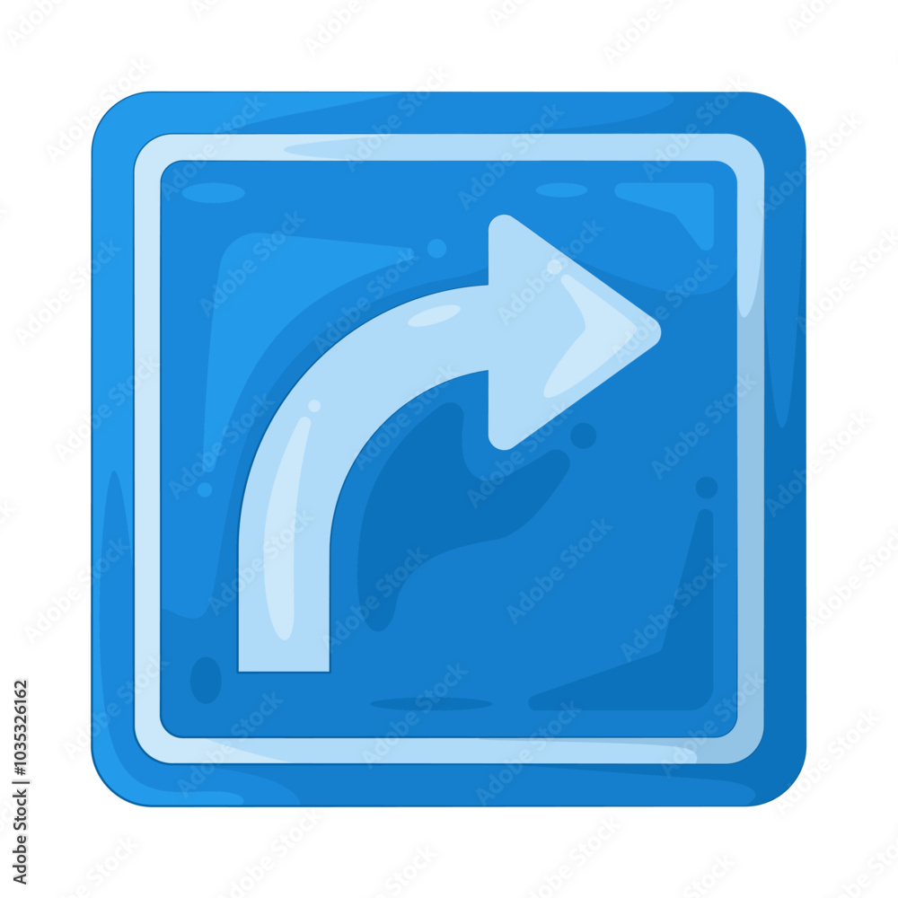 Illustration of right turn road sign
Illustration of right turn road sign