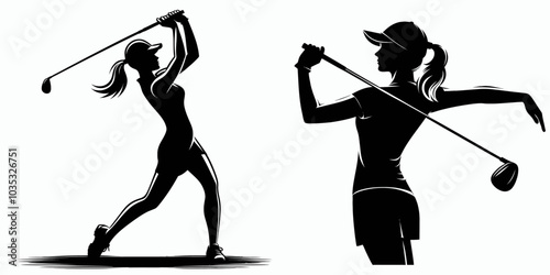 Female Golfer Perfecting Followthrough Technique