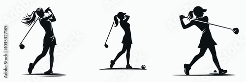 A Female Golfer Initiates the Downswing