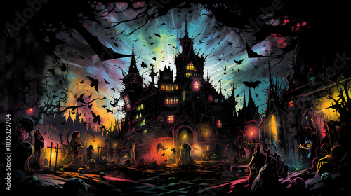 scary halloween background