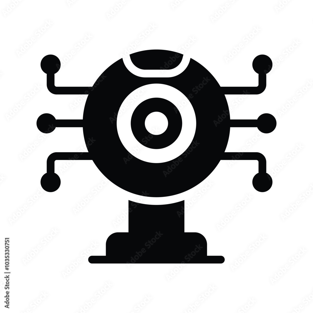 Internet camera, webcam icon design in modern style Internet camera, webcam icon design in modern style
