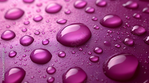 Water Droplets on a Purple Surface: A Macro Photography Exploration