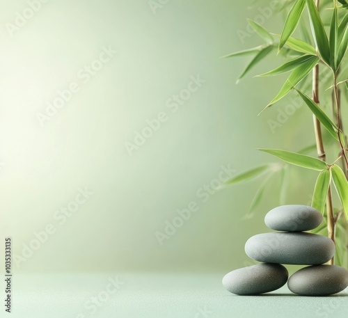 Zen Stones and Bamboo.