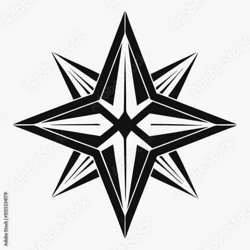 star vector logo. alone star silhouette illustration 