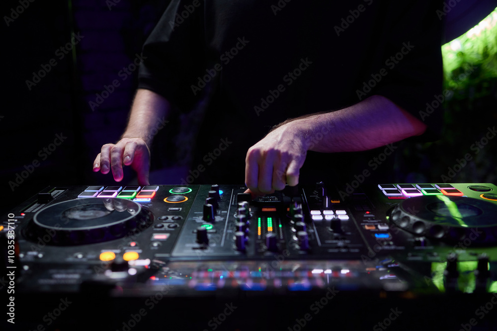 Audio Mixing Console in a Recording Studio with advanced sound production capabilities