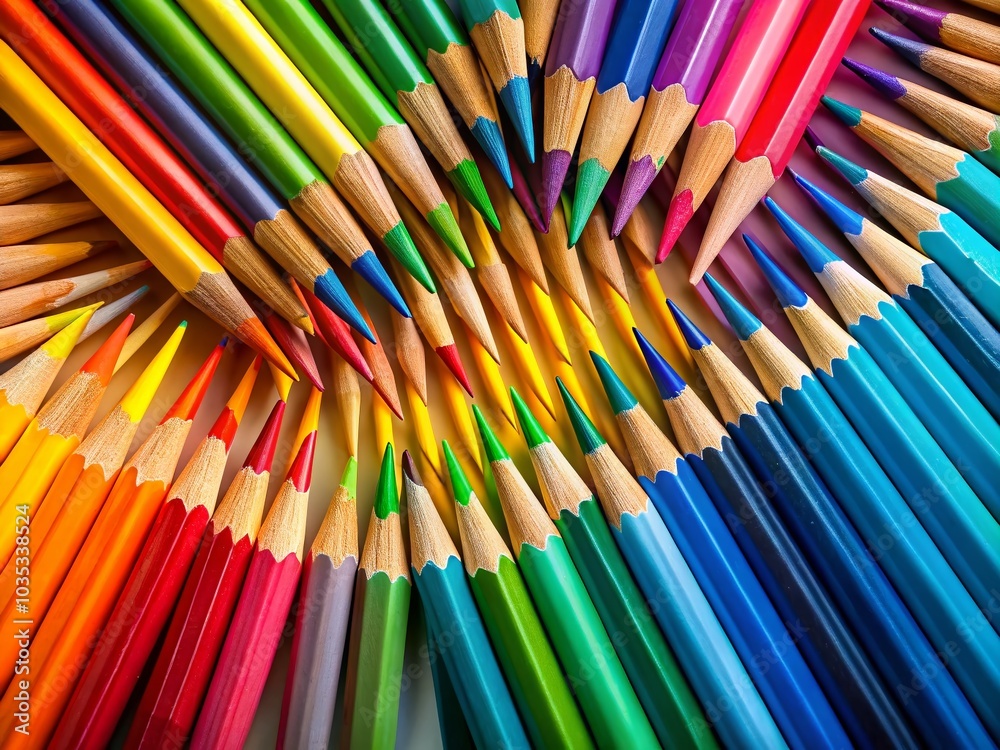 Fototapeta premium Colorful Pencils Abstract Background - Long Exposure Texture Pattern for Creative Designs