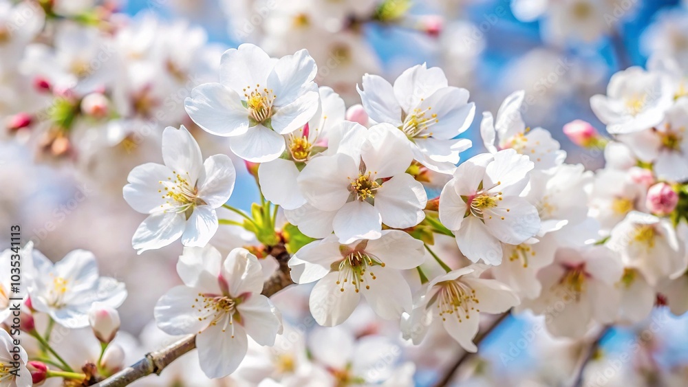 spring cherry blossoms decoration from high angle spring cherry blossoms decoration from high angle