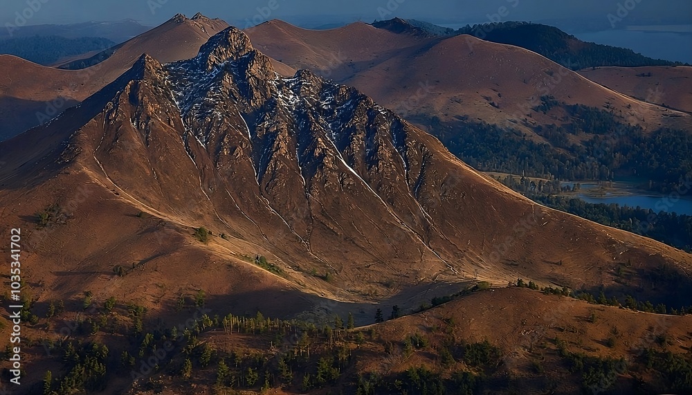 Naklejka premium mountains in the morning