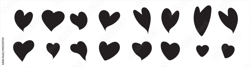 heart vector, love icon, heart icon collection heart vector, love icon, heart icon collection