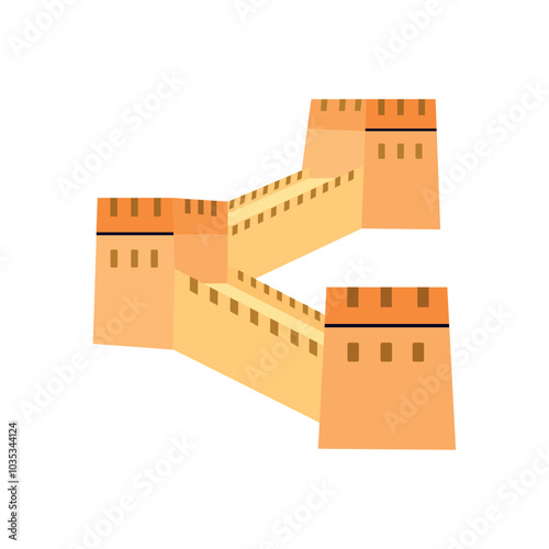 Great wall of China icon clipart avatar logotype isolated illustration
