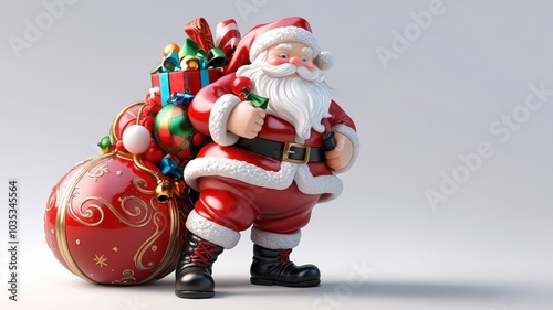 santa claus with christmas gifts
