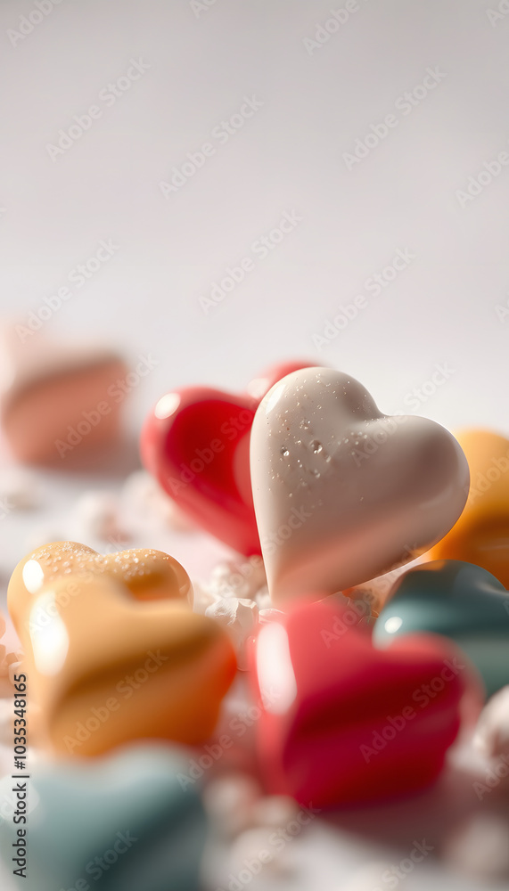 heart candies 2 isolated with white highlights, png heart candies 2 isolated with white highlights, png
