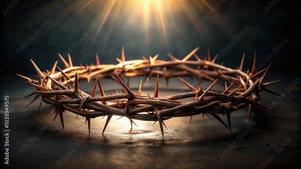 Crown of Thorns in Cinematic Lighting - Minimalist Photography for Symbolism and Emotion Crown of Thorns in Cinematic Lighting - Minimalist Photography for Symbolism and Emotion