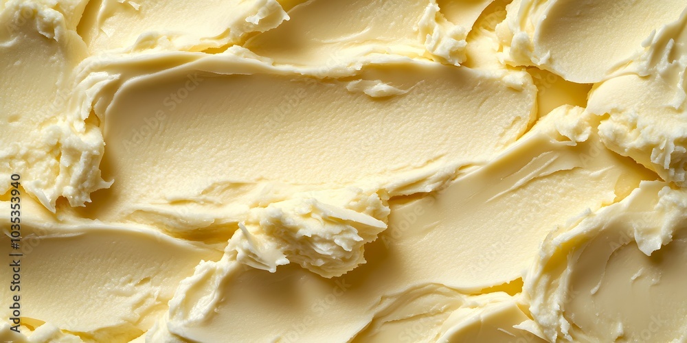 Close-Up Image of Creamy Butter Texture for Culinary Use Close-Up Image of Creamy Butter Texture for Culinary Use