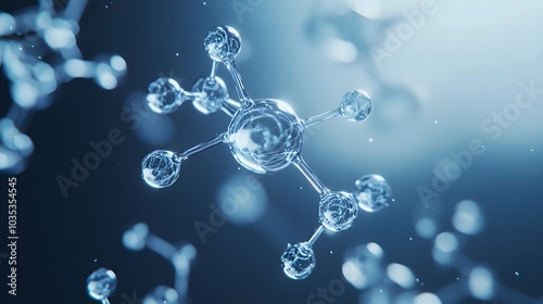 Abstract representation of a water molecule