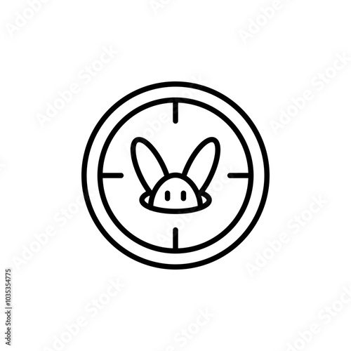 Target practice outline icons, minimalist vector illustration ,simple transparent graphic element .Isolated on white background