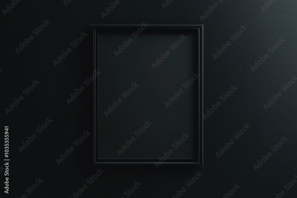 Stylish Black Frame on Dark Background