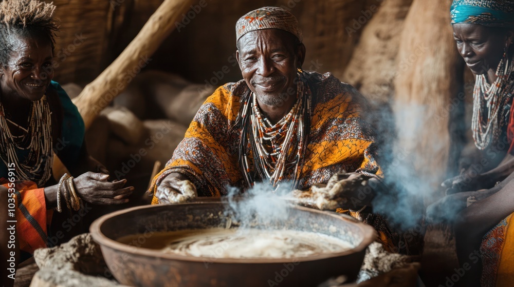 Banyankole traditional beer brewing, a craft passed down through generations, central to community celebrations Banyankole traditional beer brewing, a craft passed down through generations, central to community celebrations